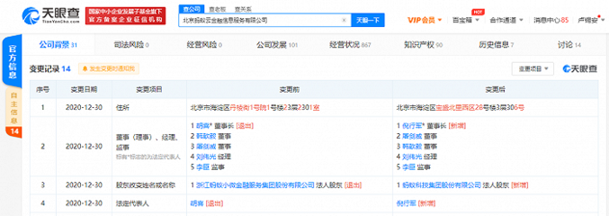 胡喜卸任北京蚂蚁云金融信息服务董事长，聚焦金融科技外包服务新动向